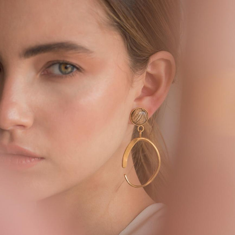 Plusia Jaspe Earrings - Luisa López